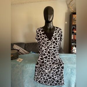 Kim Rogers Monochrome Patterned Dress